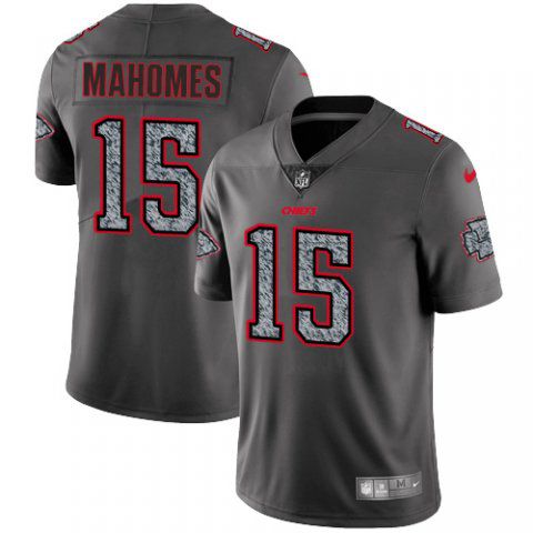 Men Kansas City Chiefs #15 Mahomes Nike Teams Gray Fashion Static Limited NFL Jerseys->kansas city chiefs->NFL Jersey